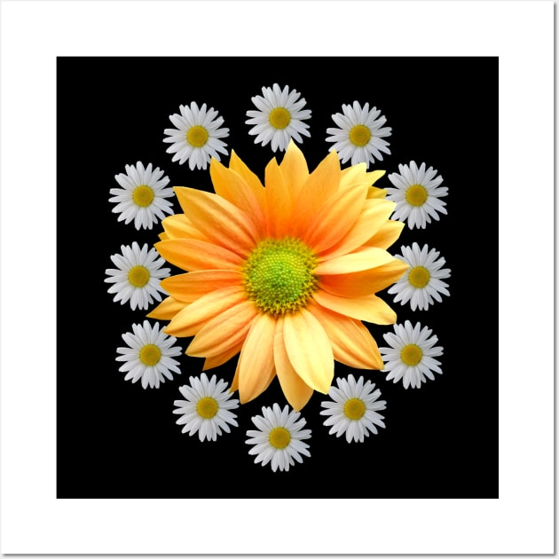 daisy flower daisies bloom floral blooming florets Wall Art by rh_naturestyles